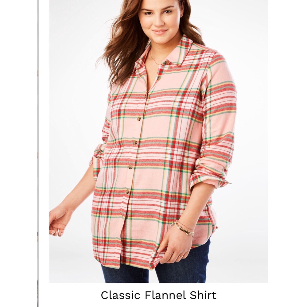 Woman within flannel shirt size 1x (22/24) NWT